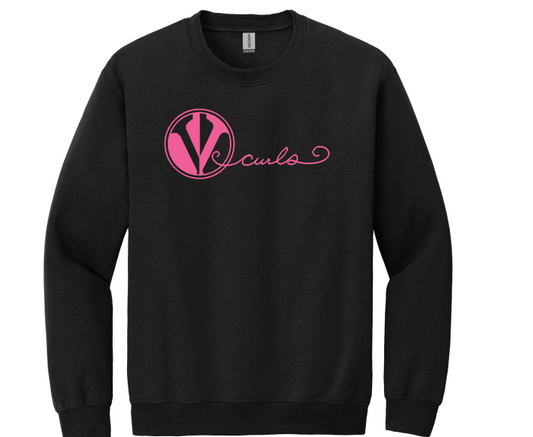 V Curls SweatShirt ( Hotpink Lettering)