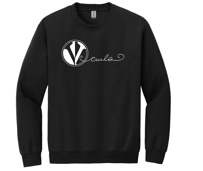 V Curls SweatShirt ( White Lettering)